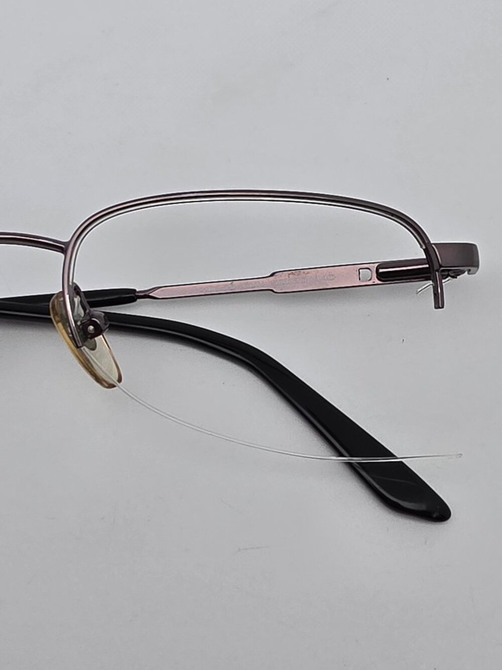 Harley Davidson HD255 Gunmetal Semi Rimless Eyeglasses Frame w Flexhinge & Case - Picture 13 of 16